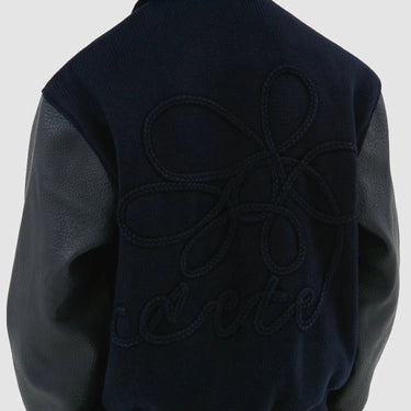 Arte Embroidered Flower Varsity Jacket