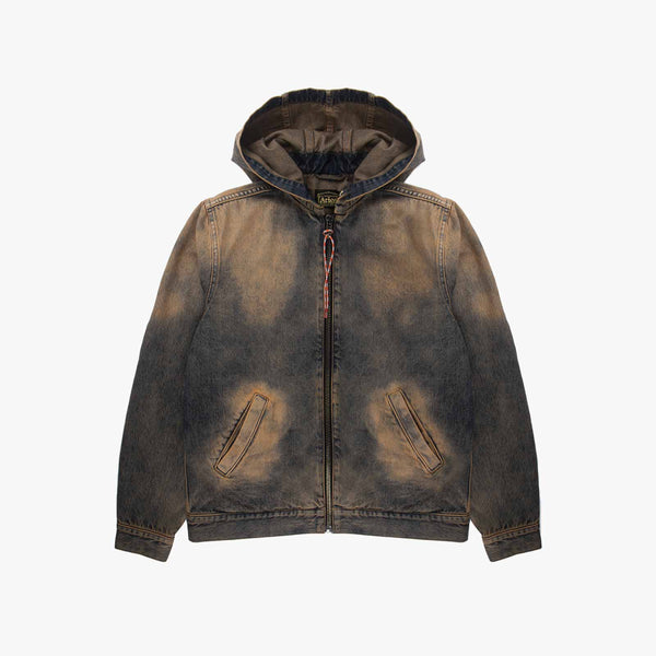 ARIES Acid Wash Hooded Denim Jacket - In sale now! – SUEDE Store