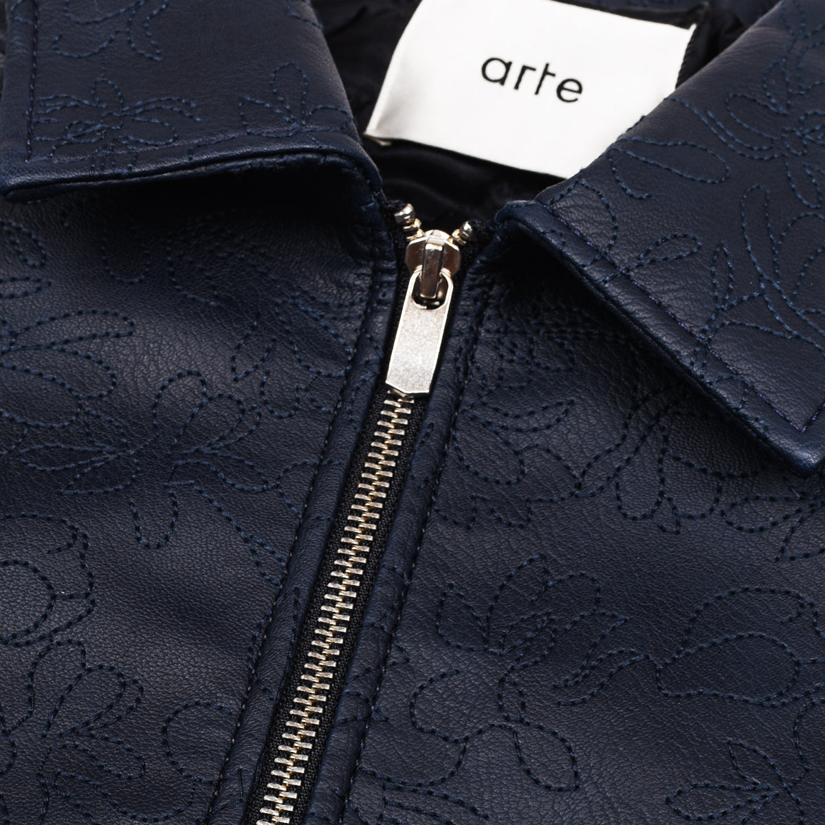 Arte All Embroidery Leather Jacket-SUEDE Store