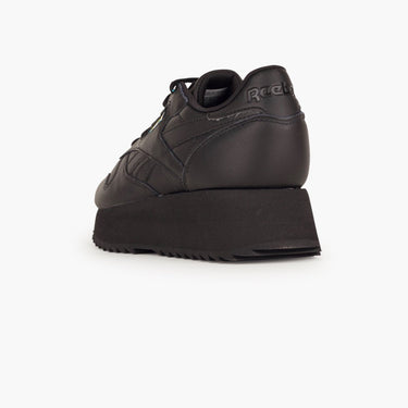 Reebok CL LTHR DOUBLE x Gigi Hadid Womens-DV5392-black-7 us-SUEDE Store